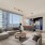 spacious living room and kitchen with views of downtown Austin at Northshore