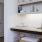 Built in desk in apartment living room