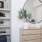 Built in shelving in apartment bedroom